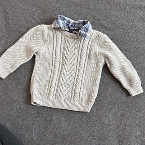 Cherokee Gray Cable Knit Sweater